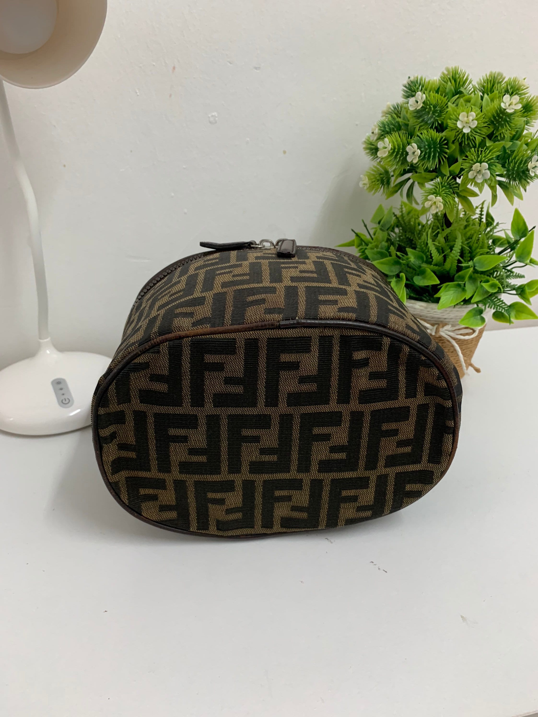 Vintage Fendi Zucca Cosmetic Bag