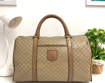 CELINE セリーヌ　ヴィンテージ マカダム　ボストンバッグ　正規品 B8F560BA-E376-4B83-9E6A-