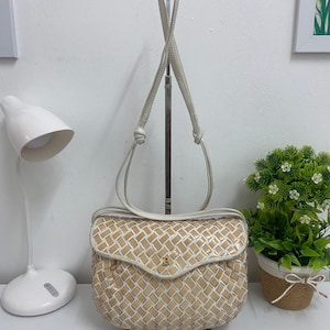 Vintage Bally Woven Leather Sling Bag
