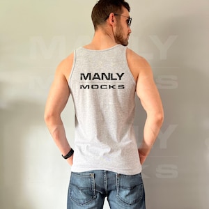 Bella Canvas 3480 Athletic Heather Mockup, Tank Top Mockup, Tank Mockup, Mann Tanktop Mockup, Männliches Tank Top Mockup, Model Mockup, Manly Mocks