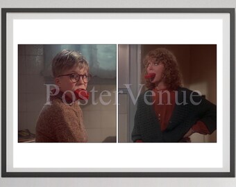 Christmas Bathroom Funny Movie Poster, Bathroom Wall Art Digital Download - 5 sizes each
