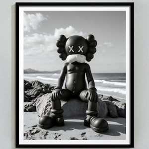 Plakat z zabawką Hypebeast, drukowana sztuka ścienna Hypebeast, figurka zabawki, prezenty dla chłopaka, wystrój pokoju plażowego, pobieranie cyfrowe, wystrój pokoju dziecięcego