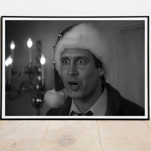 Christmas Vacation Movie Poster, Black and White Photo, Printable Christmas Wall Art, Chevy Chase, Shitters Canvas Poster, Digital Downloads