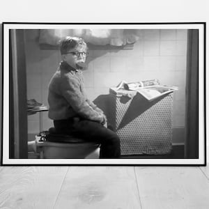 Eine Weihnachtsgeschichte Film Poster, lustiger Badezimmer-Druck, druckbare Badezimmer Wandkunst, lustige Weihnachten, Toiletten-Wand-Dekor, Toiletten-Wandkunst