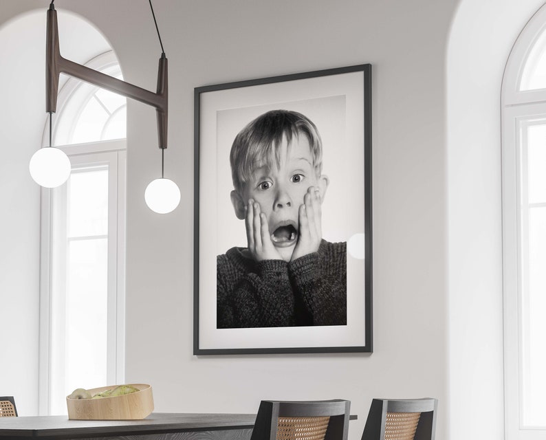 Home Alone Movie Poster, Funny Bathroom Wall Art, Digital Download, Comedy, Kevin McCallister Print, Restroom Decor, Toilet Poster, Wall Art