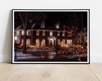 Home Alone Kevin McAllister's House 671 Lincoln Avenue Print, Printable Christmas Wall Art, Funny Home Alone The House Farmhouse Decor Gifts