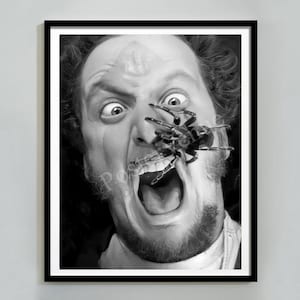 Christmas Movie Poster, Funny Marv Scream Face Wall Art, Christmas Movie Gift, Comedy, Kevin Escape Print, Scary Wall Art, Digital Download