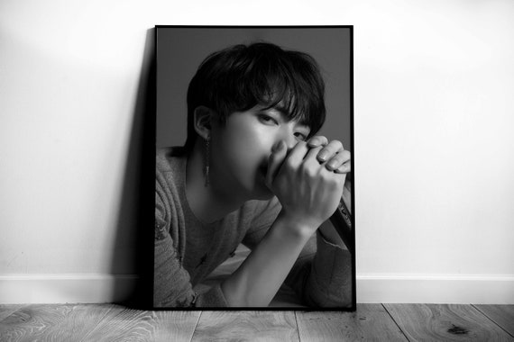 BTS Jin Poster Black and White Digital Download Aesthetic 