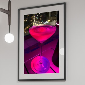 Cocktail Poster, Bar Cart Print, Retro Wall Art, Digital Download, English Pub Decor, Champagne Wall Art, Dining Room Prints, Bar Wall Decor