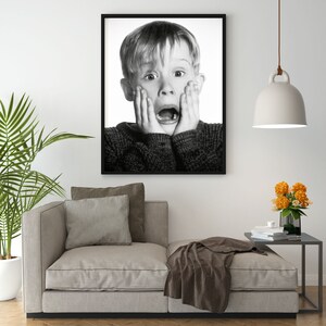 Home Alone Movie Poster, Funny Bathroom Wall Art, Digital Download, Comedy, Kevin McCallister Print, Restroom Decor, Toilet Poster, Wall Art