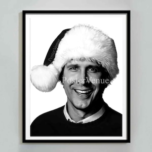 Affiche de film drôle de décoration d&#39;intérieur de Noël, noir et blanc, impression d&#39;humour de Noël, cadeau d&#39;art mural de Noël tendance pour lui, téléchargement numérique