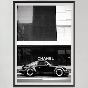 Vintage Car Poster, Designer Wall Art, Black and White, Luxury Fashion Print, Hypebeast Printable Wall Art, Y2K Room Decor, Digital Download