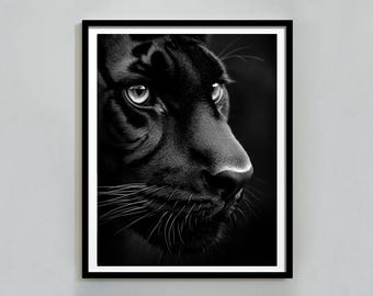Black Panther Fashion Print: Trendy Maximalist Decor (Digital Download)