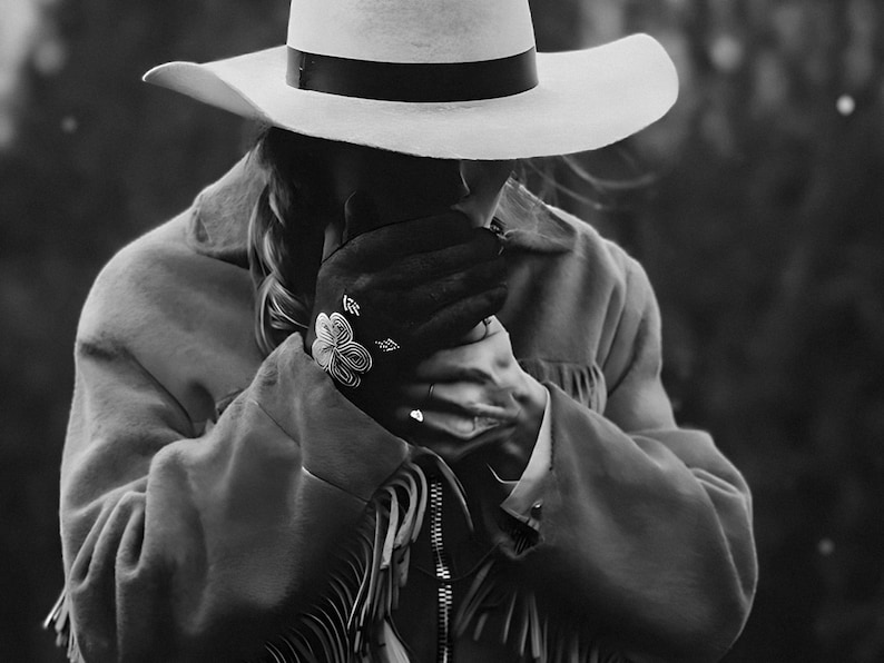 Cowgirl Smoking Poster, Retro Western Print, Digital Download, Black and White, Vintage Photography, Girls Bedroom Print, Fashion Room Decor