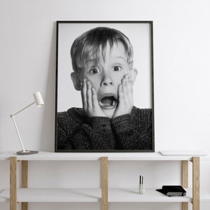 Home Alone Movie Poster, Funny Bathroom Wall Art, Digital Download, Comedy, Kevin McCallister Print, Restroom Decor, Toilet Poster, Wall Art