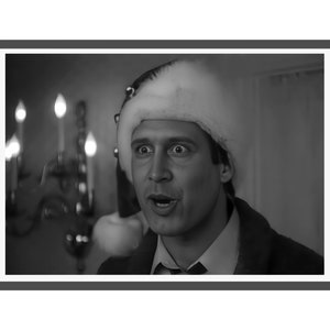 Christmas Vacation Movie Poster, Black and White Photo, Printable Christmas Wall Art, Chevy Chase, Shitters Canvas Poster, Digital Downloads