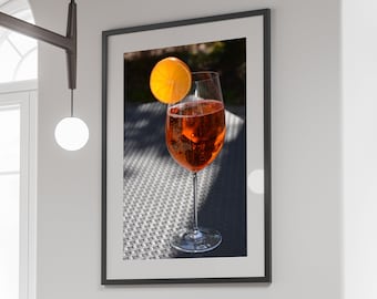 Retro Aperol Spritz Cocktail Print: Bar Barwagen Dekor (Digitaler Download)