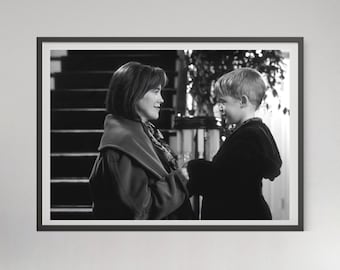 Home Alone Movie Poster, Leave Child For a Week, Movie Scene Wall Art, Digital Download, Comedy, Kevin McCallister Print, 90's Funny Movie