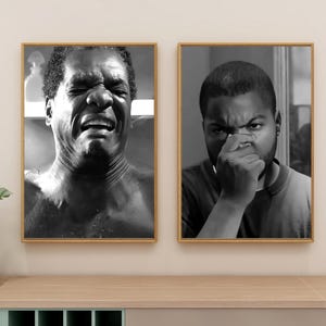 Funny Bathroom Poster, Black and White, Bathroom Wall Art Print, Son and Dad Bathroom Bundle 2 Digital Movie Poster Prints, Restroom Decor
