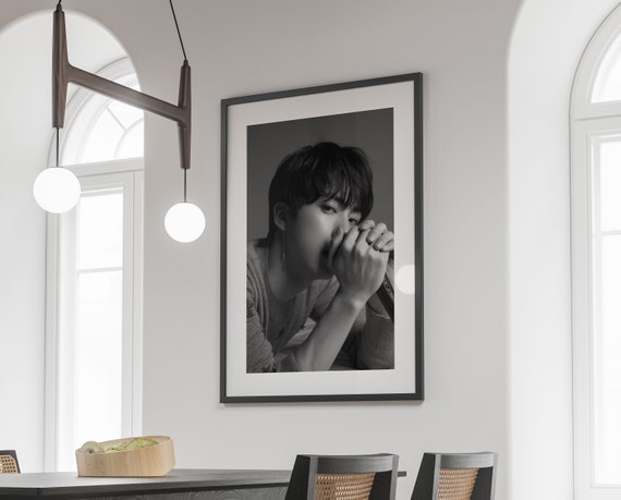 BTS Jin Poster Black and White Digital Download Aesthetic 