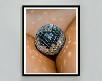 Y2K Disco Ball Poster: Trendy Dorm Room Wall Art (Digital Download)