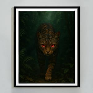 Cat Luxury Print, Retro Kitchen Decor, Mid Century Modern Decor, Trendy Wall Art, Cat Lover Gift, Dining Room Print, Digital Download