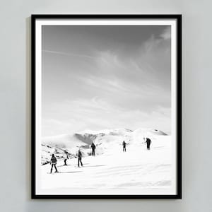 Grandvalira Ski Poster: Retro Black and White Mountain Print (Digital Download)