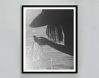 Vintage Cowgirl Photography Print: Black and White Western Wall Art (Digital Download)
