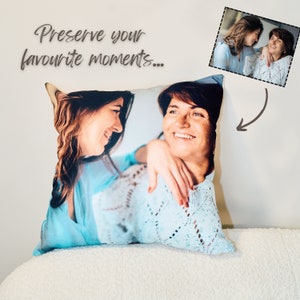 Personalized Photo Linen Pillow Cushion Covers - Customizable Pillowcase | Custom Photo Gifts | Mother&#39;s Day Gift