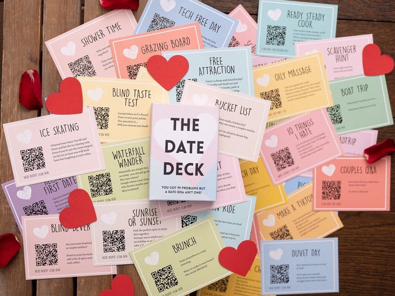 The Date Deck - 52 ideas para citas - Ideas para citas cada semana durante todo un año - Metas para parejas - Regalos para el día de San Valentín - Crea nuevos recuerdos - Romántico imagen 1
