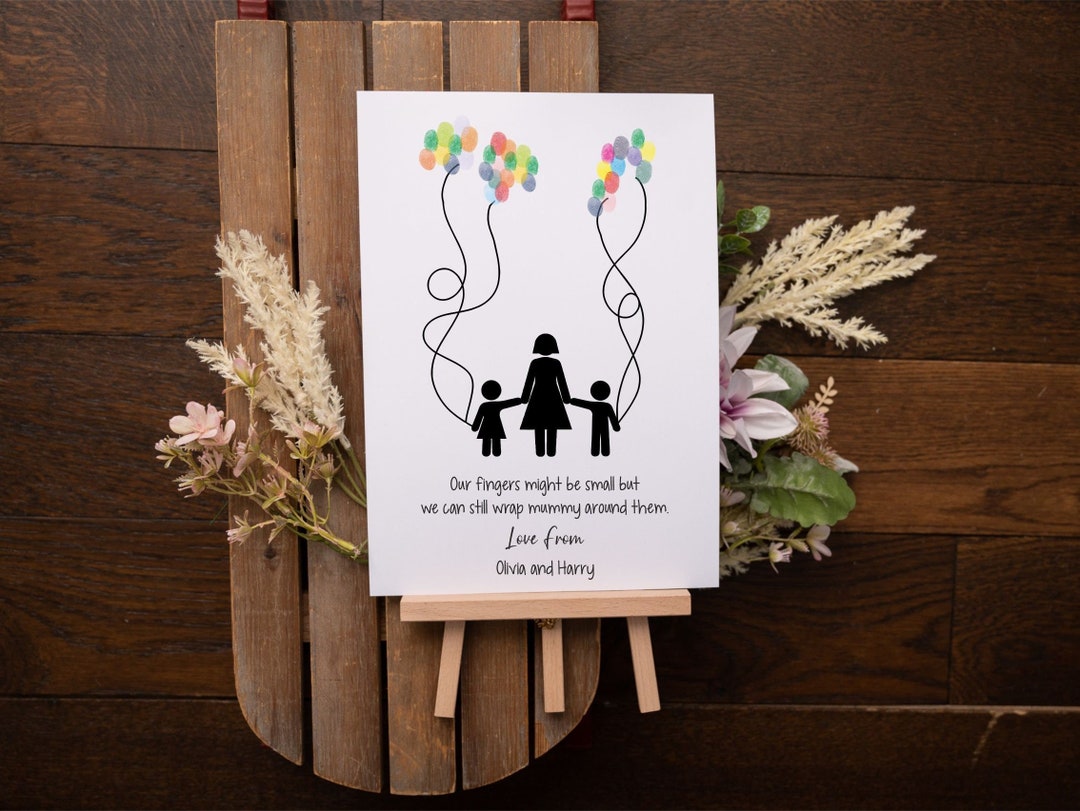Fingerprint Balloon Print - Quirky Wall Print - Thoughful and ...