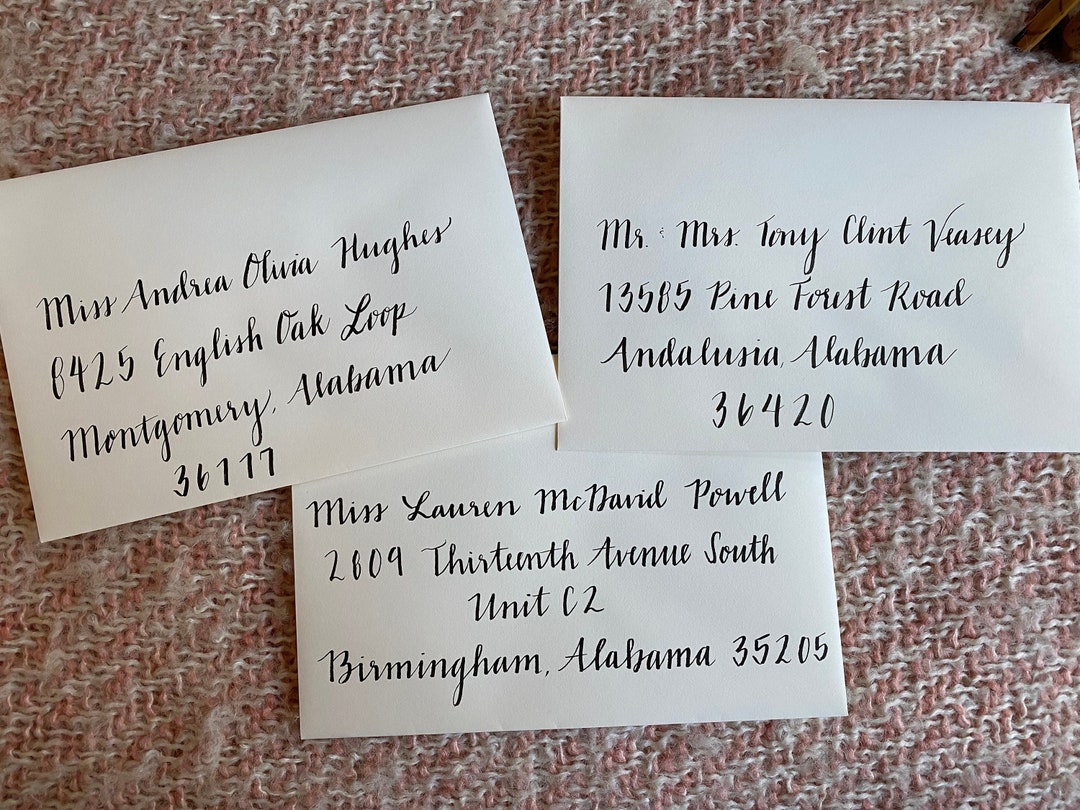 Custom Handaddressed Envelopes Invitation Envelope Etsy