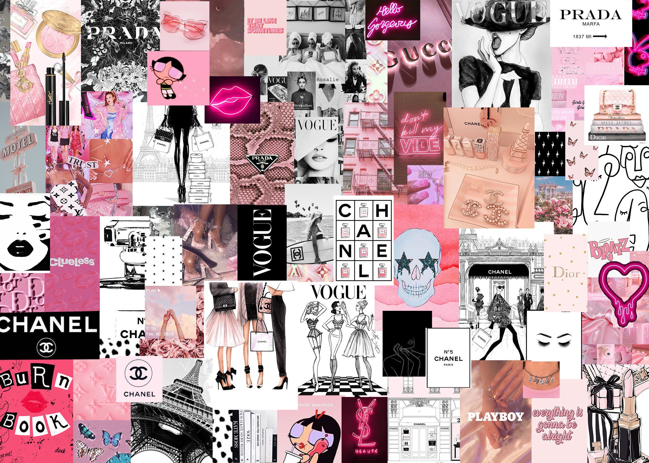 Pink Collage - Etsy