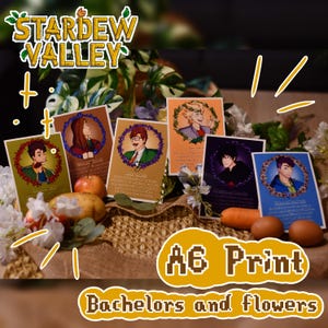 Stardew Valley - Solteros y flores, impresión