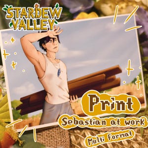 Stardew Valley - Sebastián en el trabajo, impresión