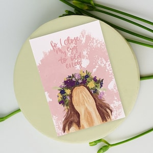 Postkarte Midsommar Blumenkranz | Achtsamkeitskarten für jeden Tag | schwedischer Midsommar Gruß | Karte Blumenkranz | Spruchkarte