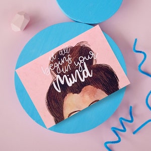 Achtsamkeitskarte positive Gedanken | Mutmachkarten für Erwachsene | Affirmationskarten Selbstliebe | Postkarte Spruch | Motivationsgeschenk