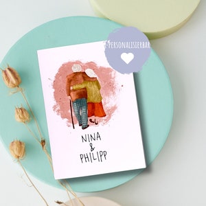 Personalisierte Hochzeitskarte | personalisierte Karte Hochzeit | Ehepaar Geschenk | Glückwunschkarte Hochzeit | Jahrestag | Hochzeitstag