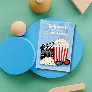 Gutschein Kinokarten | Kinogutschein | Film Geschenk Kino | Gutschein Kinobesuch | Einladung Kino | gemeinsame Zeit schenken | mit Umschlag