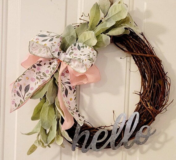 Hello Grapevine Wreath Hello Grapevine Wreath