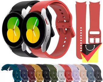 Bracelet pour Samsung Galaxy Watch 6/4/5/5 Pro, bracelet en silicone sans couture, extrémité incurvée