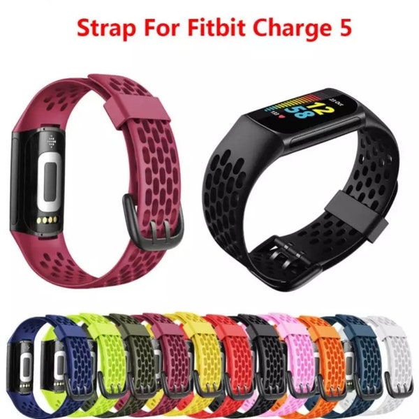 Fitbit Charge 5 Armband Sport Uhrenarmband, Silikon Sport Band Strap Ersatzarmband