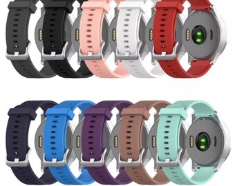 Bracelet de sport en silicone 18 mm pour montre Garmin Vivoactive, Venu, Vivomove, Fossil, Huawei