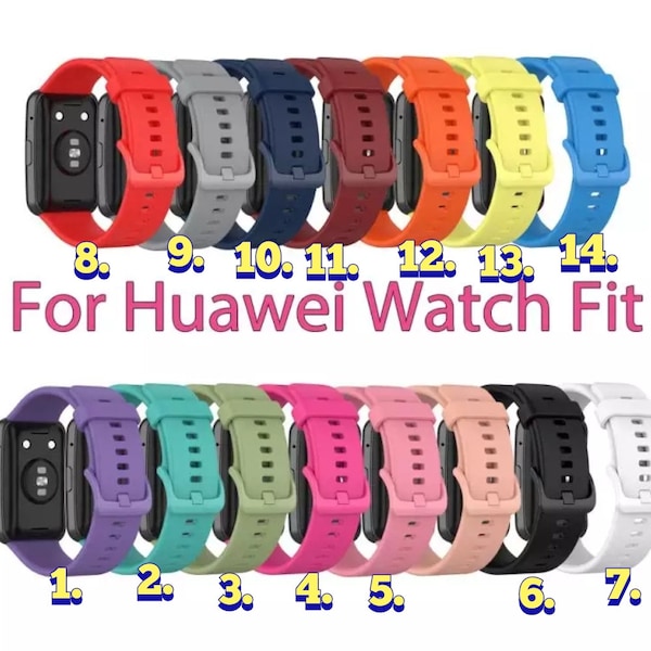 Huawei Watch Fit Silicone Sport Uhrenarmband Band Strap Armband