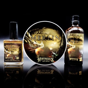 Hoffman’s "Merlin" Trinity SET | Shaving Soap, Aftershave Splash, EDP Parfum**FREE Shipping**