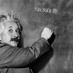 Ich kann Einstein schreiben lassen, was du magst auf der Tafel