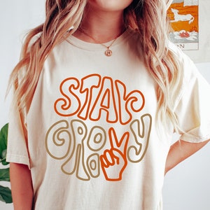 Stay Groovy Vintage T-Shirt: Oversized Hippie Comfort Colors Tee
