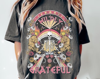 Vintage 90s 1995 Grateful Dead T-shirt Skull Rose Bertha Tour Tee