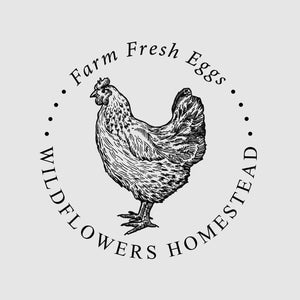 Farm Fresh Eggs Stamp | Egg Carton Label Stamp | Egg Box Stamp | Rubber Stamp, Self Inking Stamp or Embosser | Design: STB012