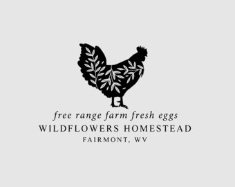 Farm Fresh Eggs Stamp | Egg Carton Label Stamp | Egg Box Stamp | 4 x 6.5 cm | Rubber Stamp or Self Inking Stamp | Design: STB014